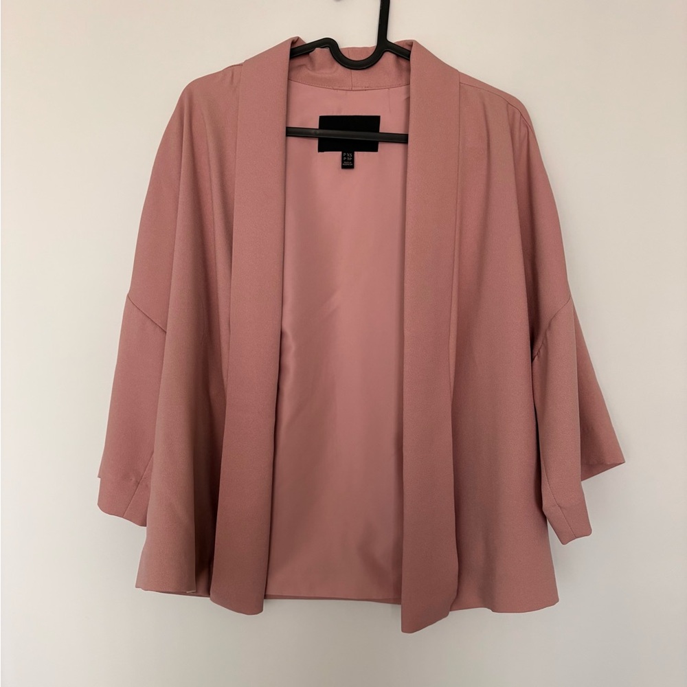 Dusty Rose Open Front Kimono Jacket